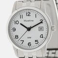 Moretime damklocka - datum, silver/vit, 26 mm