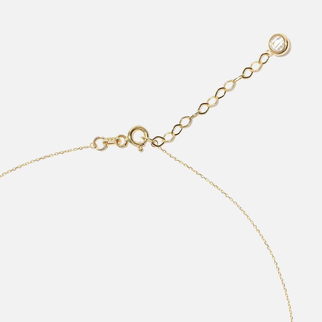 Halsband 18k guld, fjärilsvinge - 42+3 cm