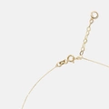 Halsband 18k guld, löv - 42+3 cm