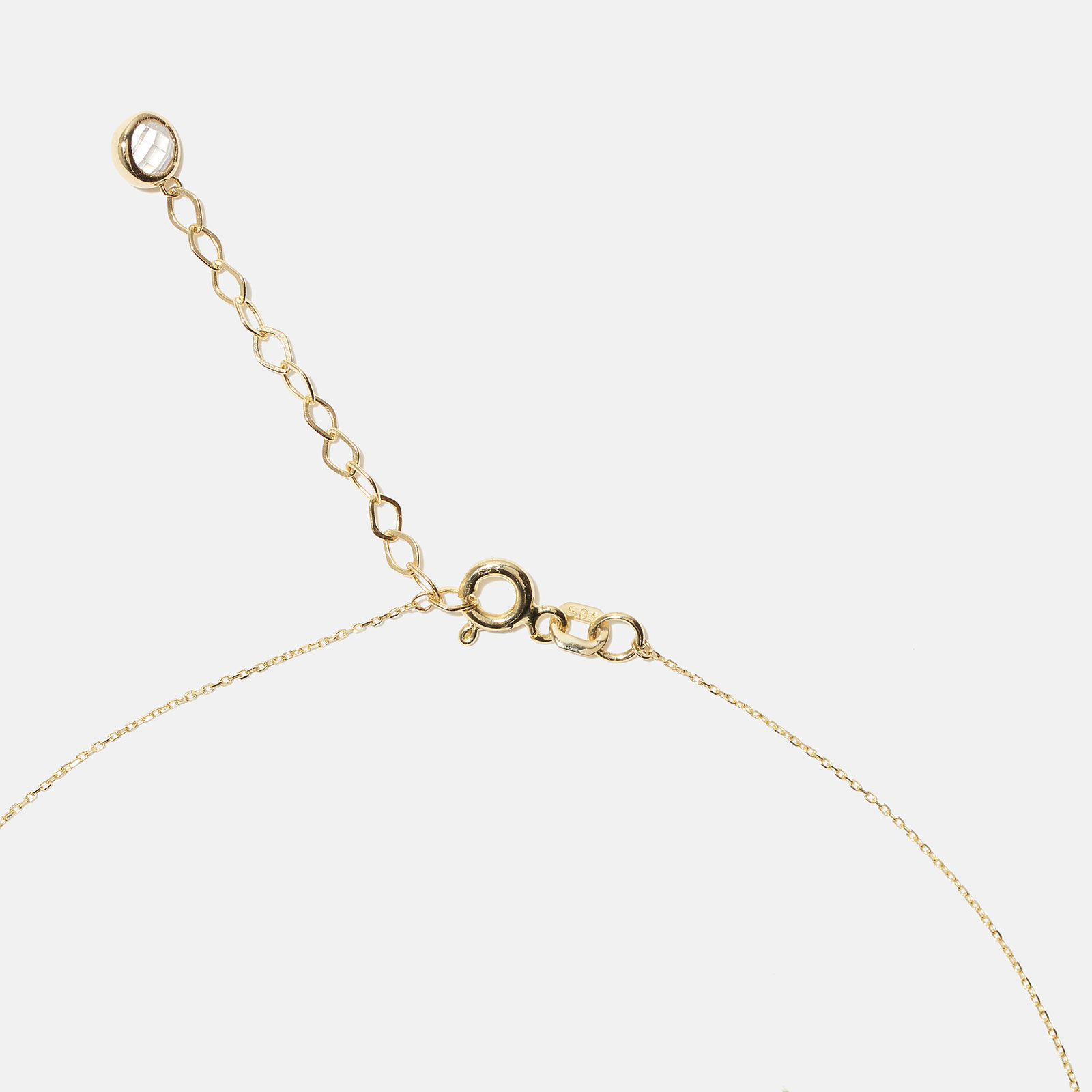 Halsband 18k guld, fyrklöver - 42+3 cm