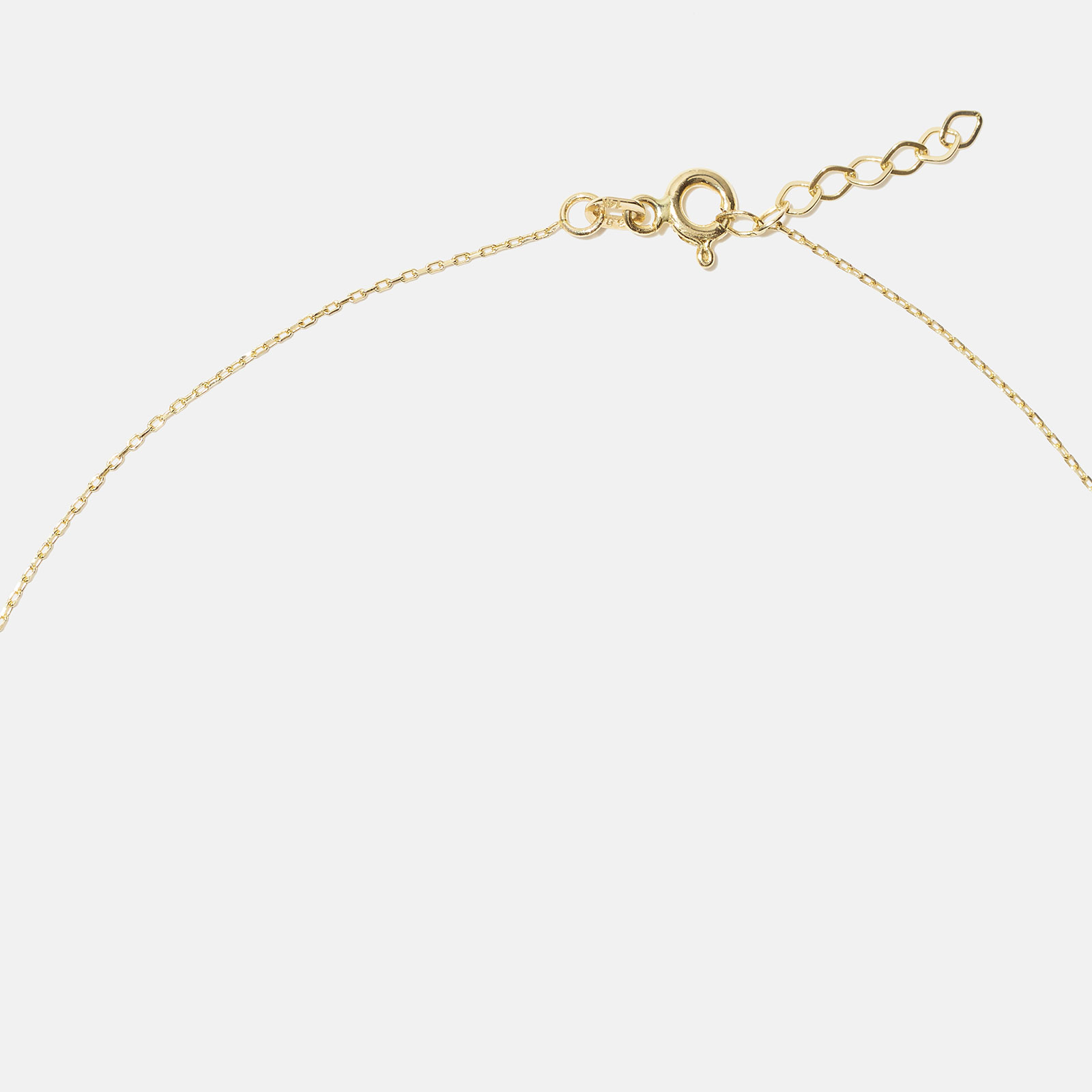 Halsband 18k guld, två cirklar - 42+3 cm