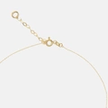Halsband 18k guld, 5 hjärtan - 42+3 cm