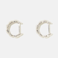 Örhängen 925 Sterling Silver - mönstrade hoops
