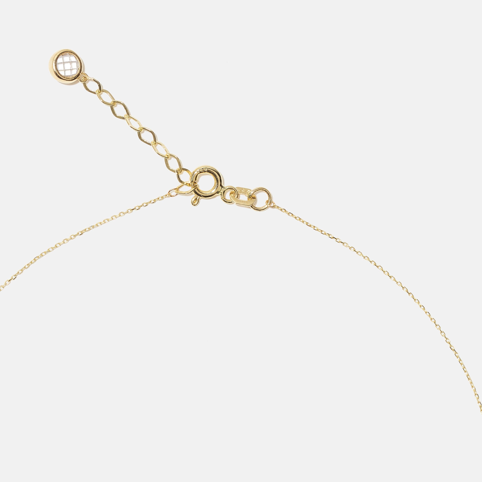 Halsband 18k guld - hängande löv, 42+3 cm