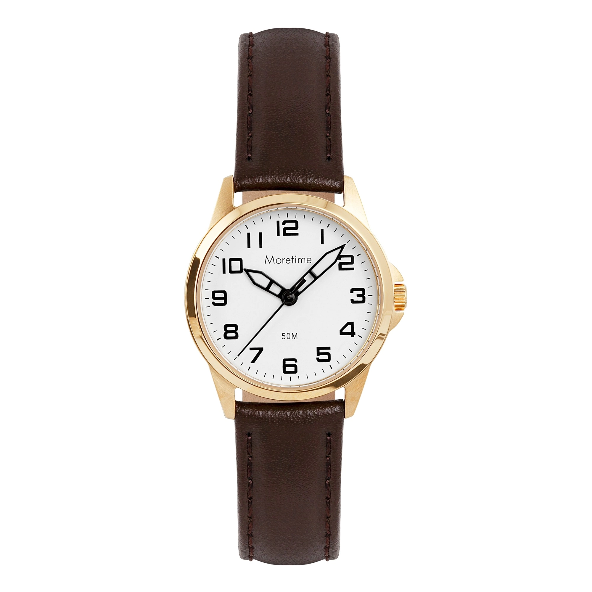 Moretime damklocka - guld/brun, 27 mm