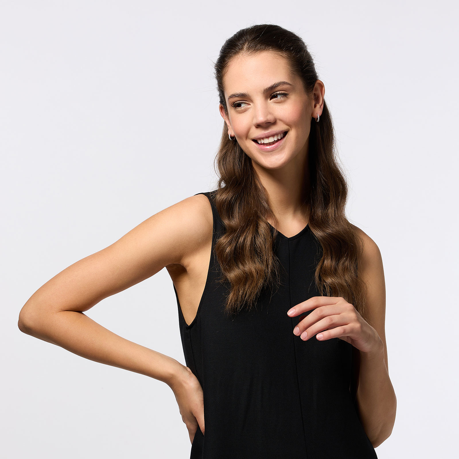 Örhängen äkta silver - glittriga hoops 15 mm