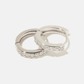 Örhängen äkta silver - glittriga hoops 12 mm