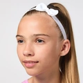Vitt hårband med rosett