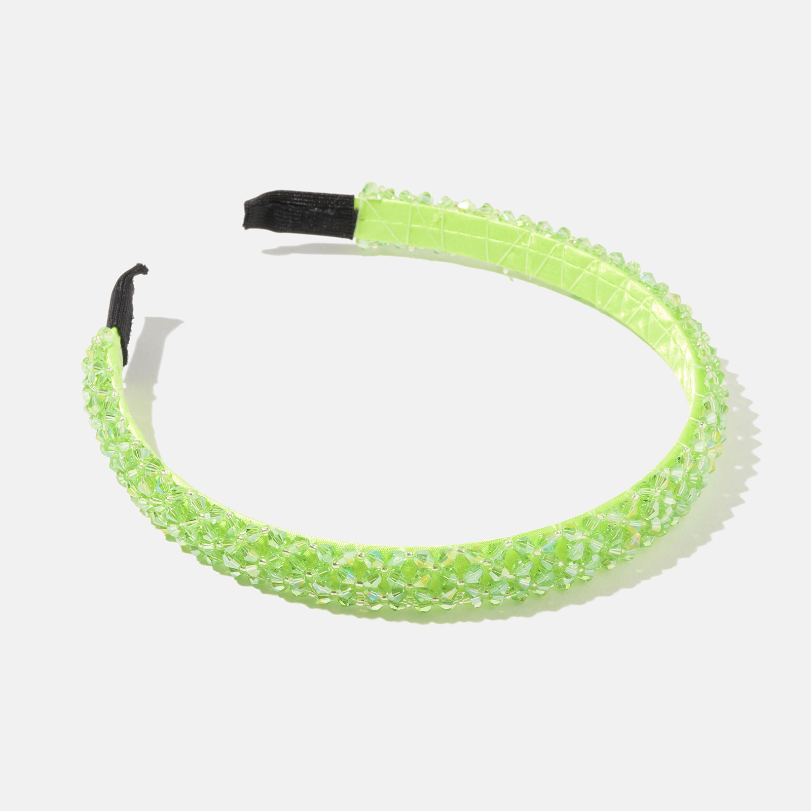 Diadem med limegröna pärlor