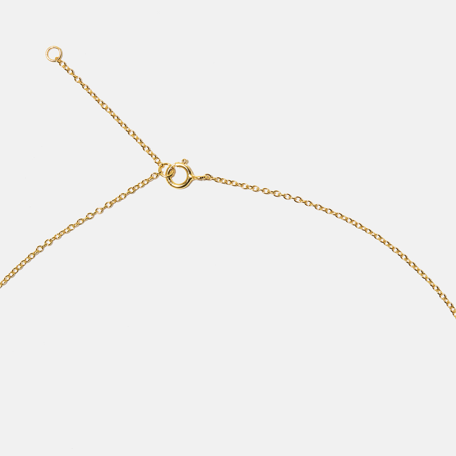 Guldpläterat halsband bokstav V - 42+3 cm