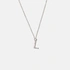 Halsband äkta silver, bokstav L - 42+3 cm