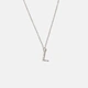 Halsband äkta silver, bokstav L - 42+3 cm