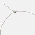 Halsband äkta silver, bokstav K - 42+3 cm