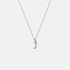 Halsband äkta silver, bokstav J - 42+3 cm