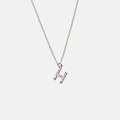 Halsband äkta silver, bokstav H - 42+3 cm
