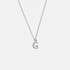 Halsband äkta silver, bokstav G - 42+3 cm