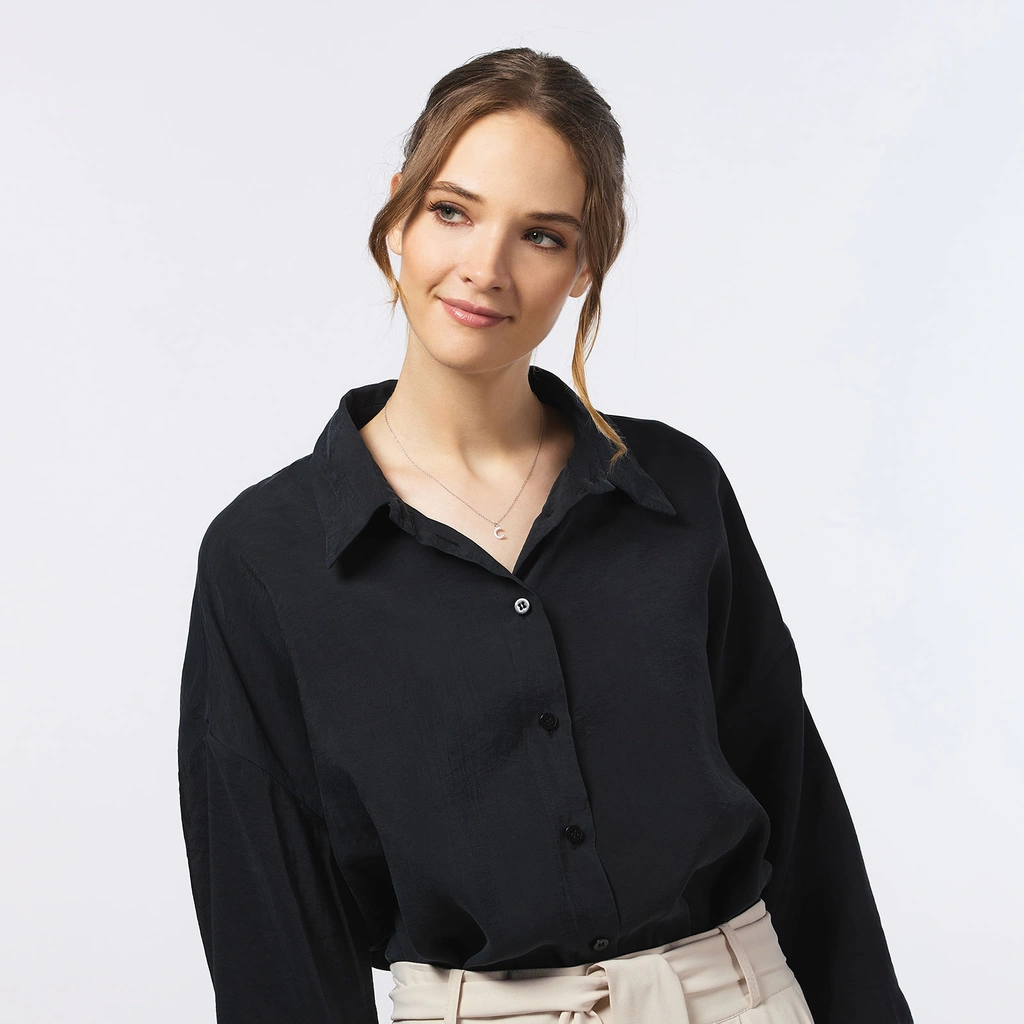 Halsband äkta silver, bokstav C - 42+3 cm