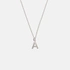 Halsband äkta silver, bokstav A - 42+3 cm
