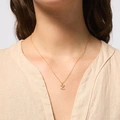 Guldpläterat halsband bokstav Z - 42+3 cm
