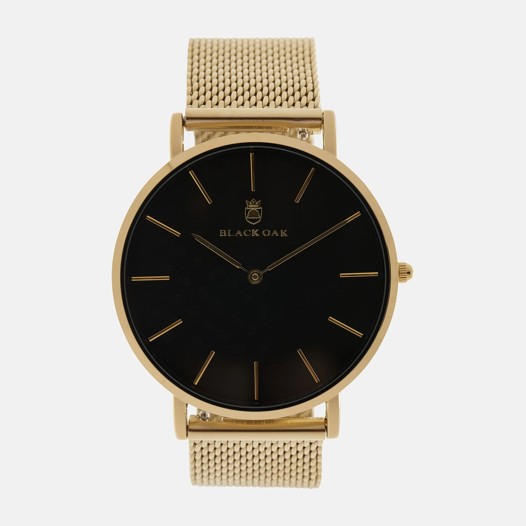 Black Oak Gerardii herrklocka - guld/svart, 41 mm
