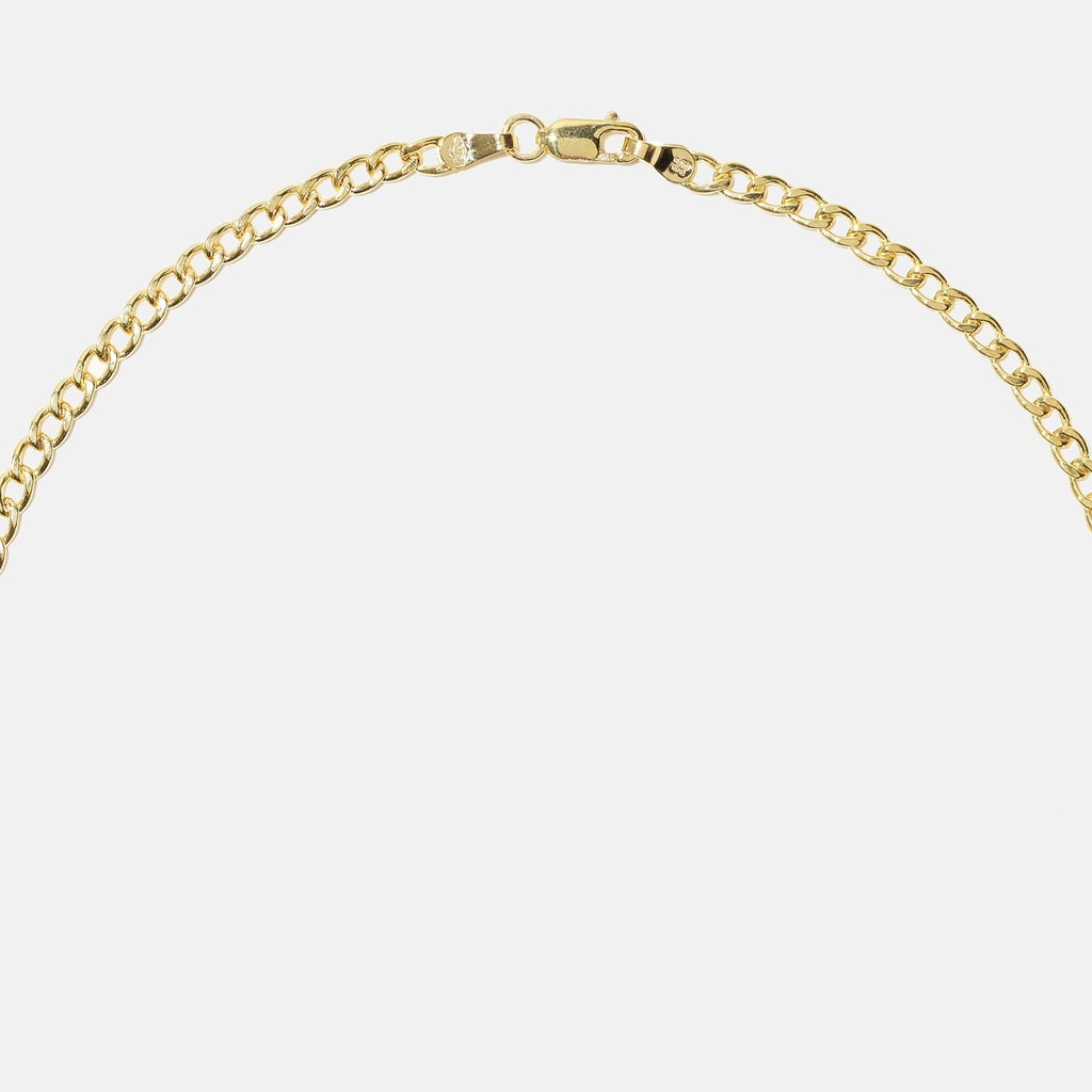 Halsband 9k guld - pansarlänk 51 cm
