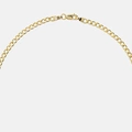 Halsband 9k guld - pansarlänk 51 cm