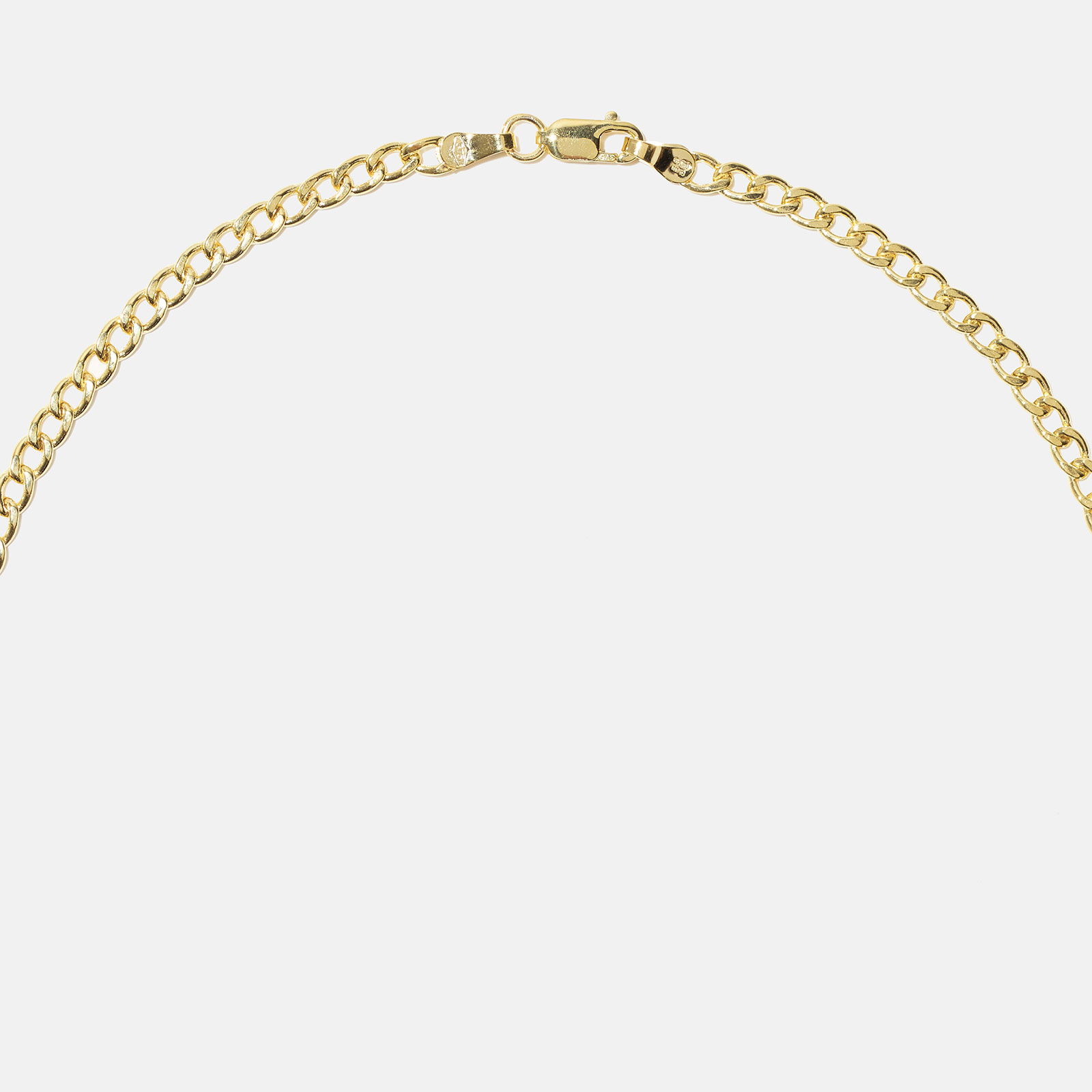 Halsband 9k guld - pansarlänk 51 cm