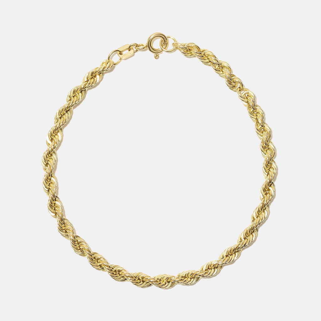 Armband dam 9k guld replänk - 19 cm