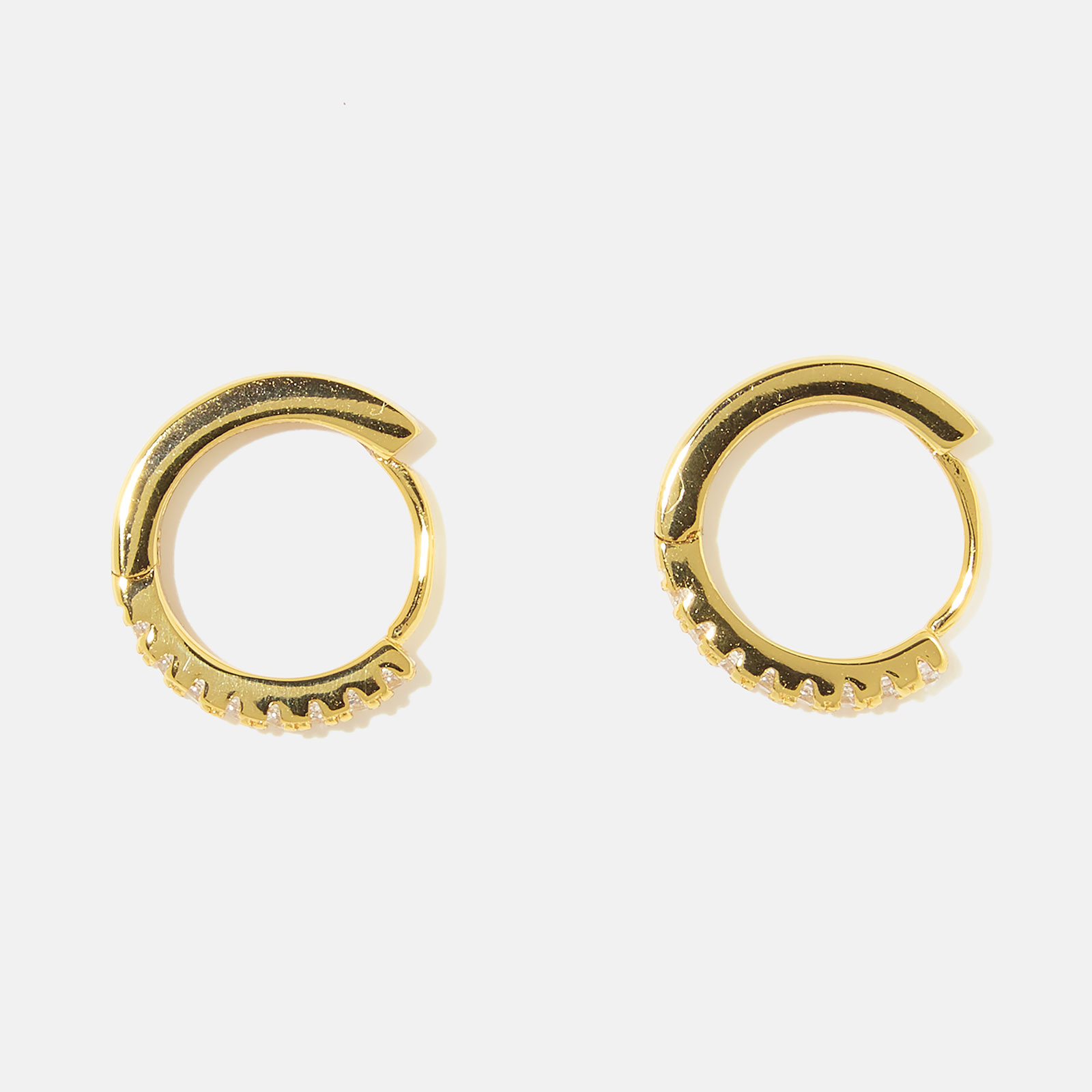 Guldpläterade silverörhängen - hoops 15 mm