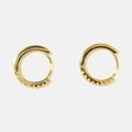 Guldpläterade silverörhängen - hoops 15 mm