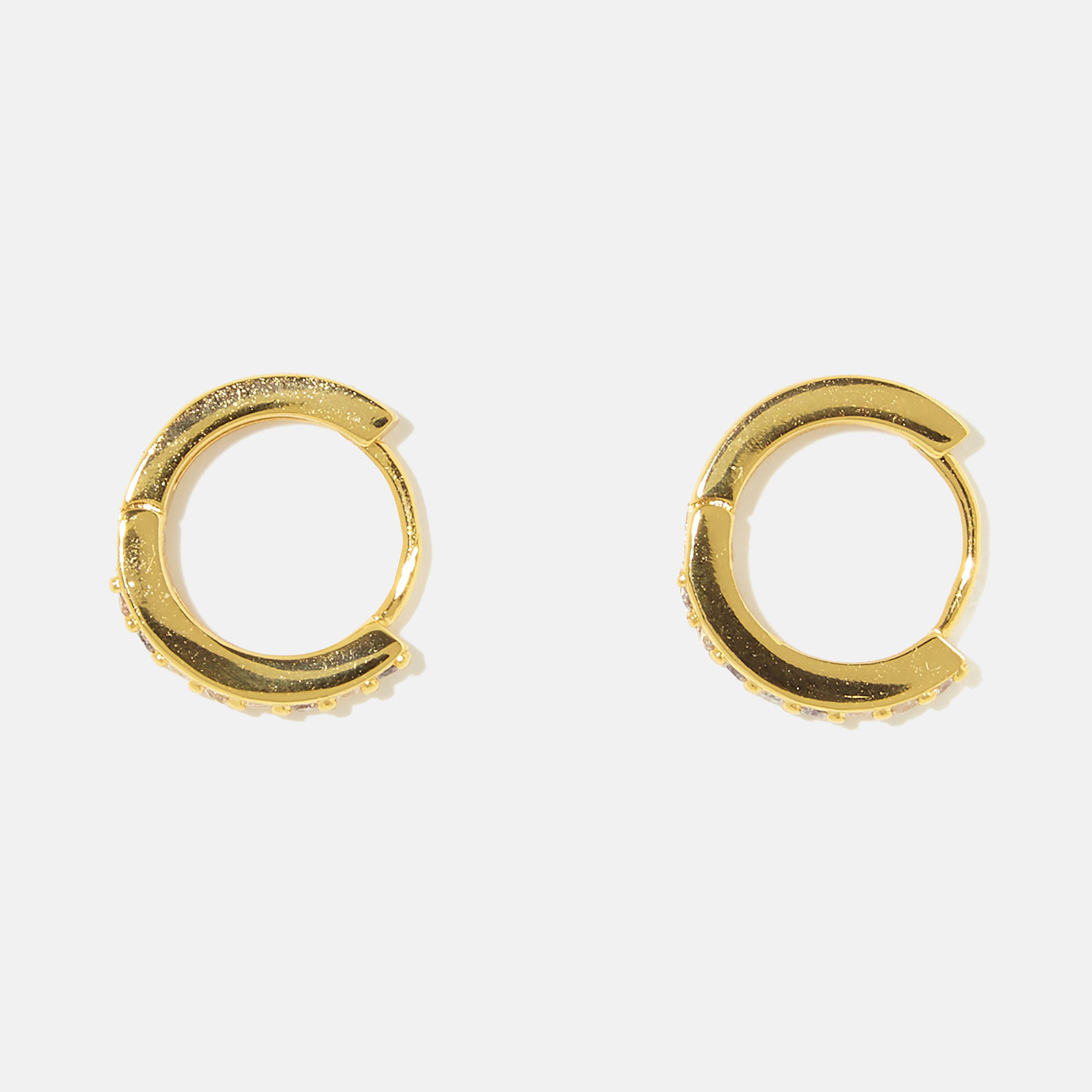 Guldpläterade silverörhängen - hoops 12 mm