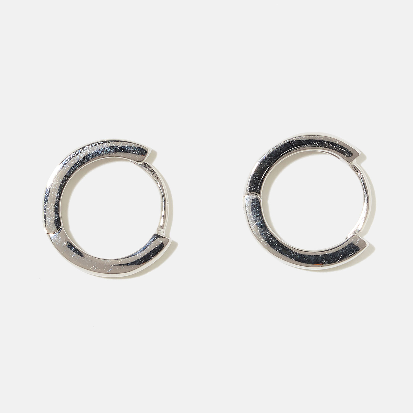 Örhängen äkta silver - släta hoops 15 mm