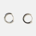 Örhängen äkta silver - släta hoops 12 mm