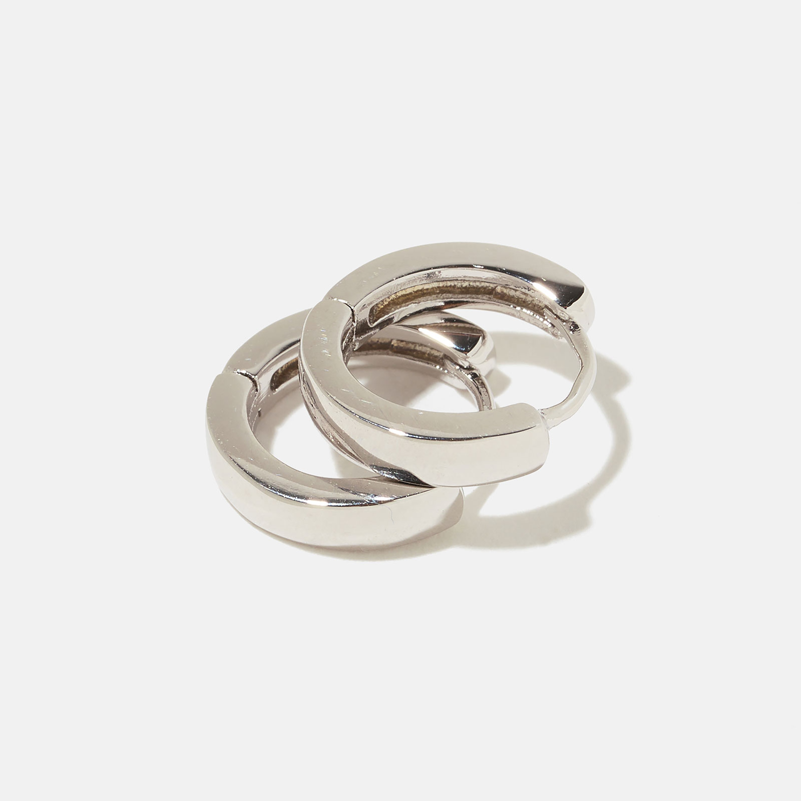 Örhängen äkta silver - släta hoops 12 mm