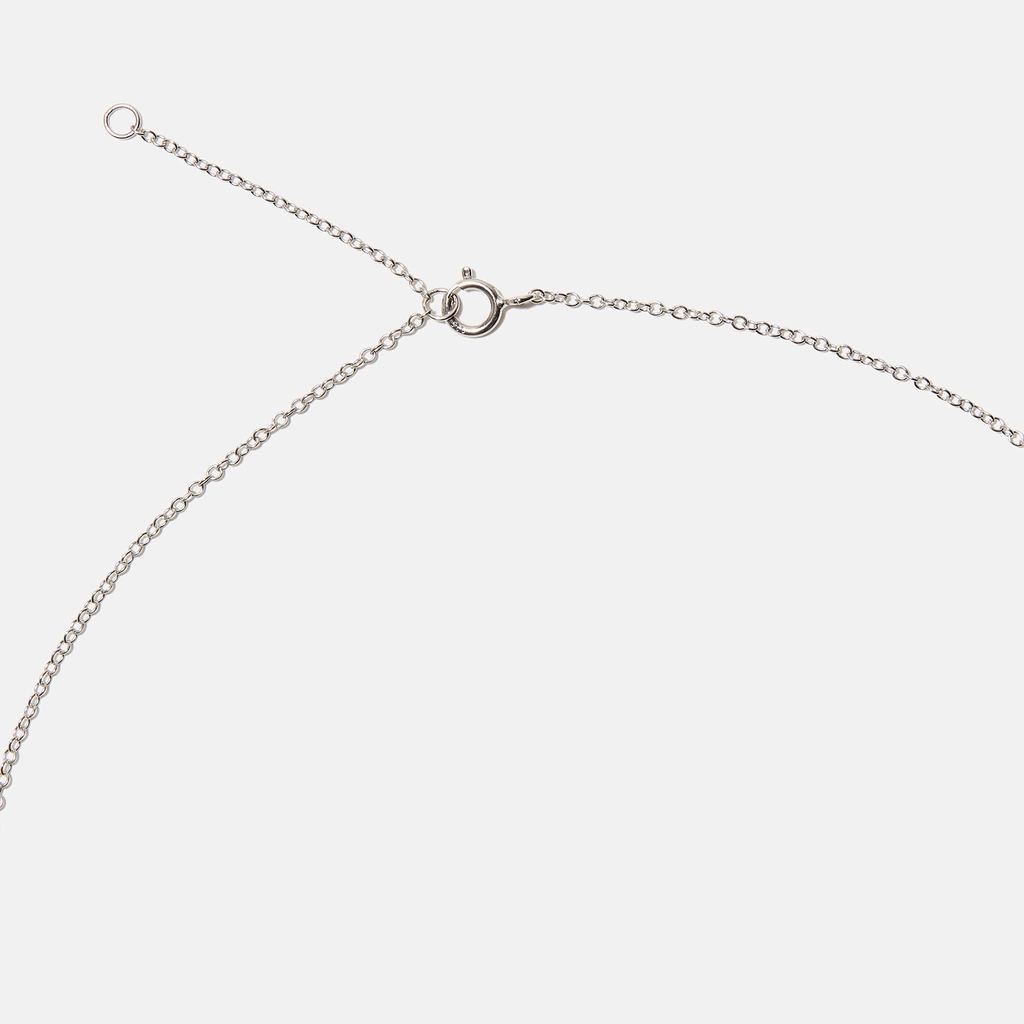 Halsband äkta silver, bokstav D - 42+3 cm