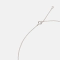 Halsband äkta silver, bokstav W - 42+3 cm