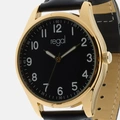 Regal herrklocka -  svart band, guldton,svart, 40mm