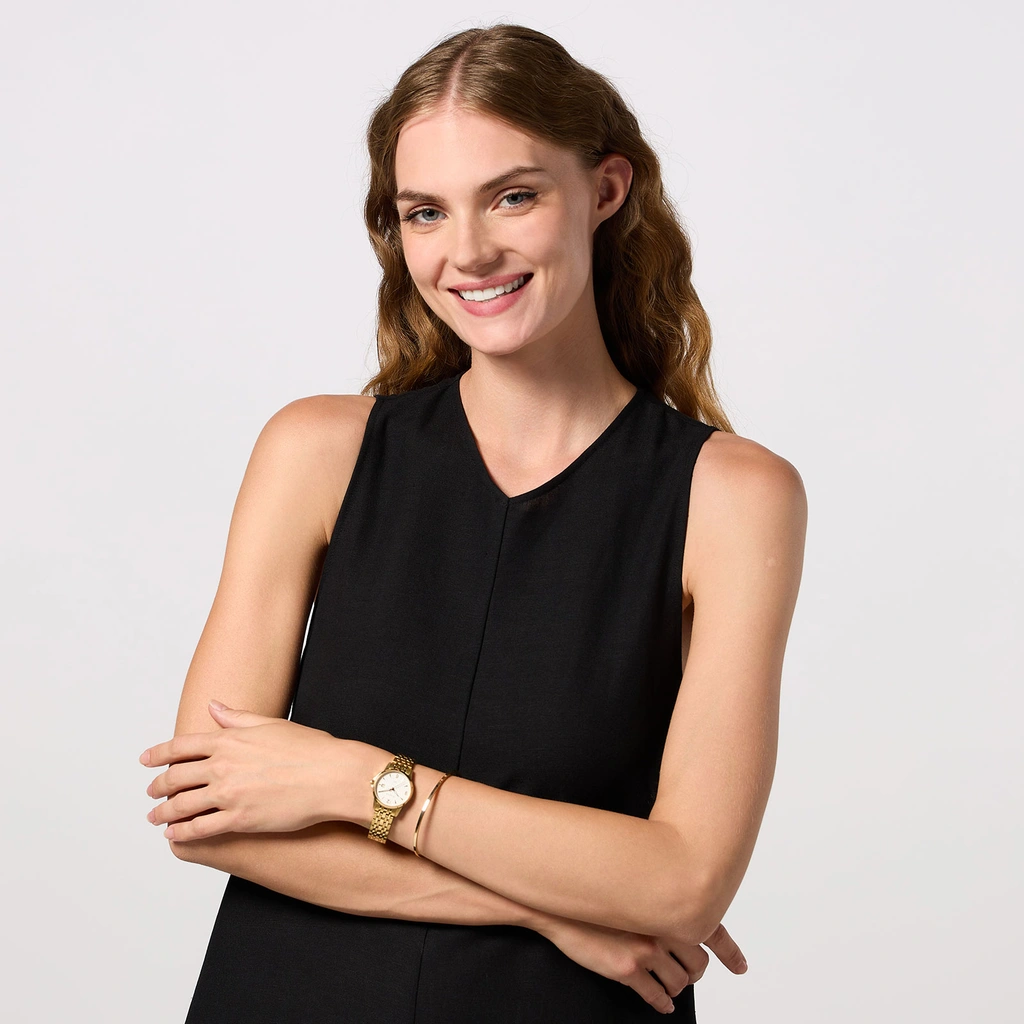 Moretime damklocka - set med armband, guld, 28 mm