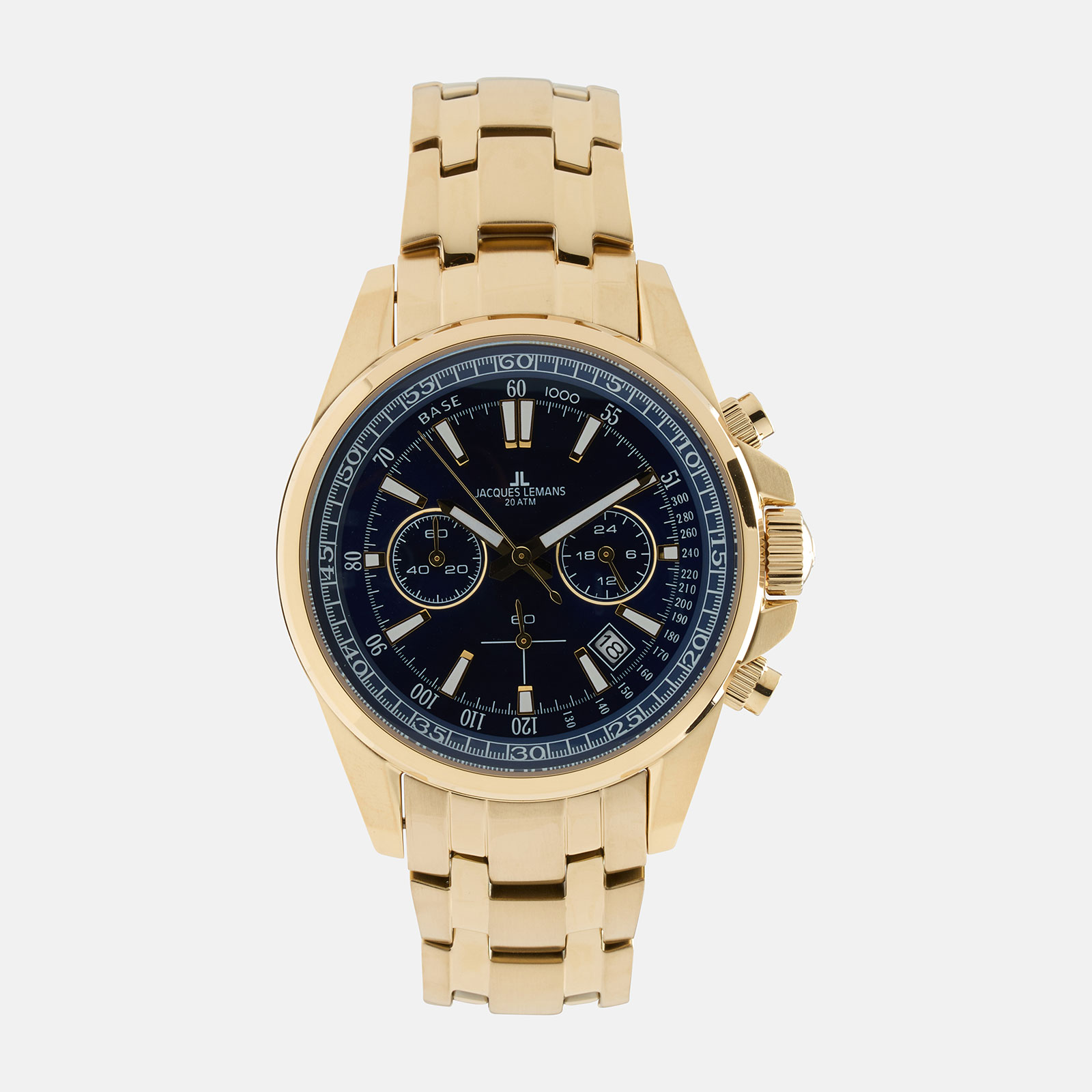 Jacques Lemans Liverpool - herrklocka guld/blå, 44mm