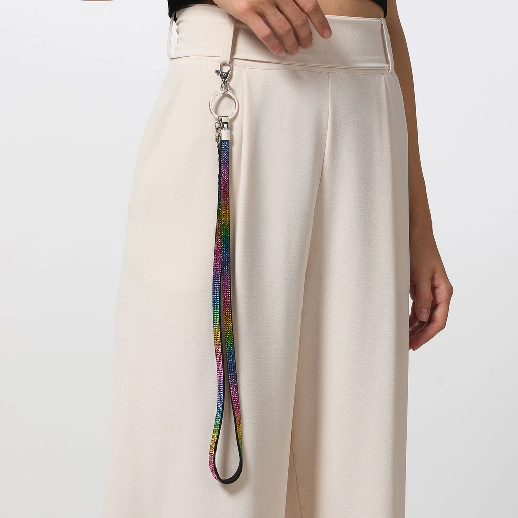 Nyckelring , regnbågsglitter