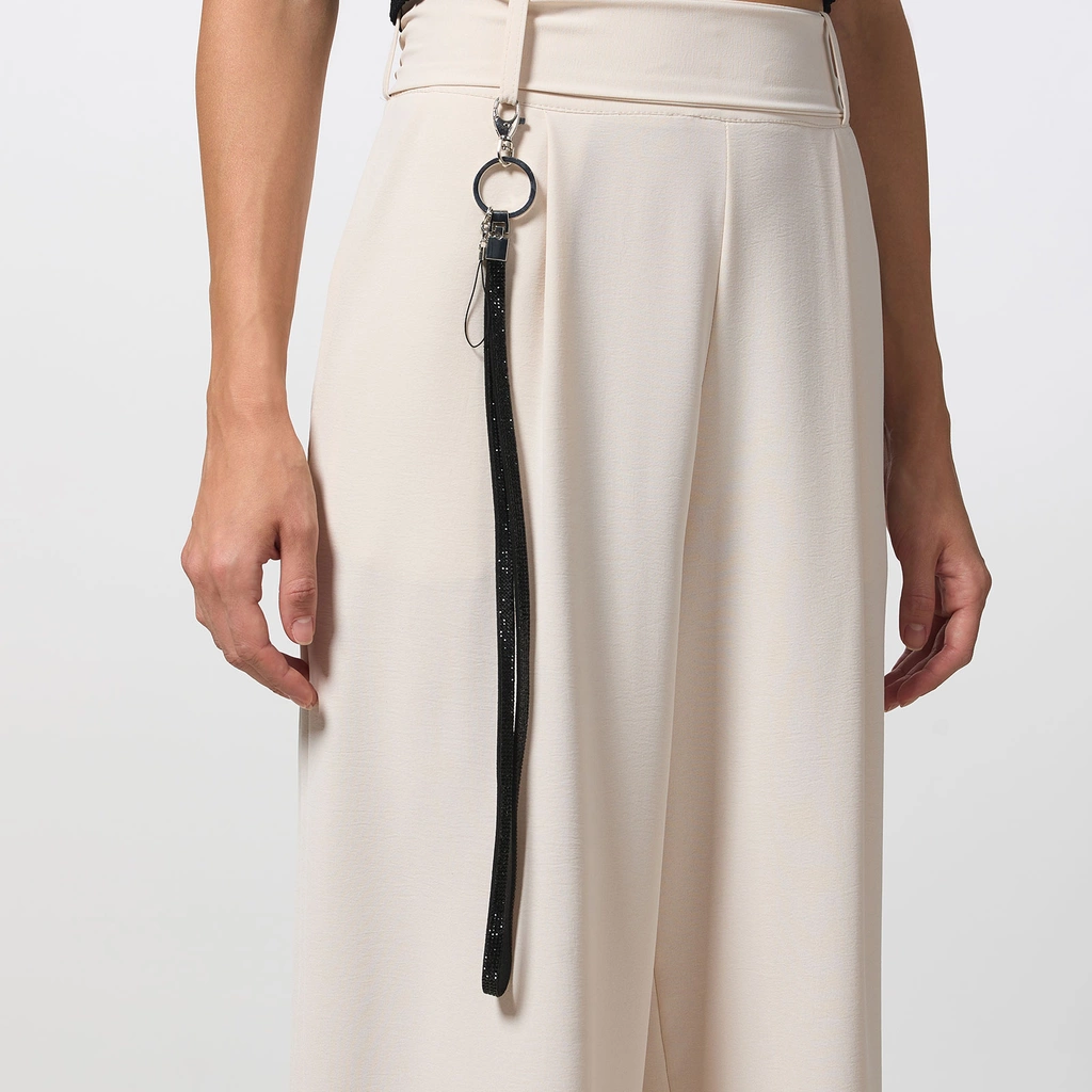 Nyckelring , svart glitter