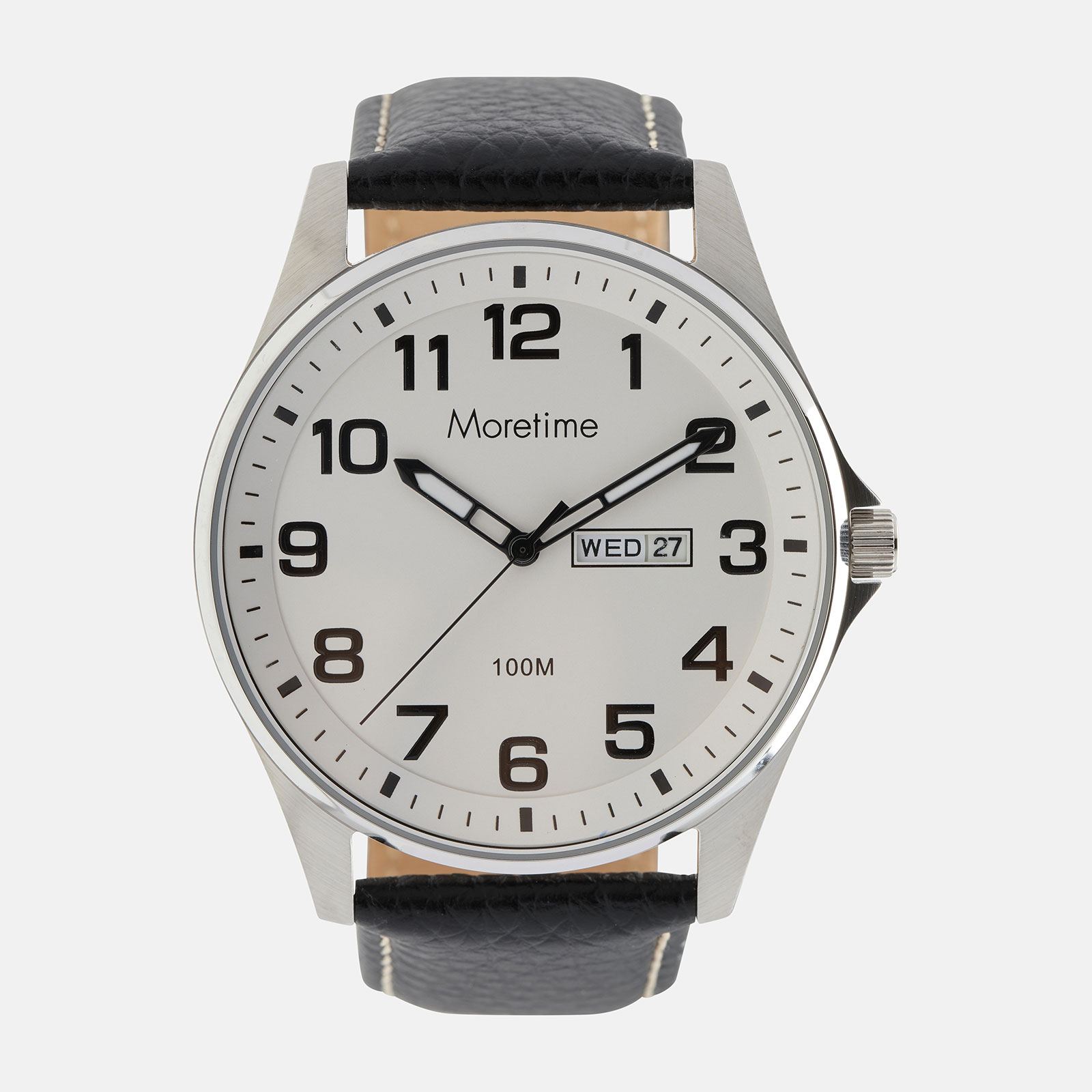 Moretime herrklocka - silver/svart, 42 mm