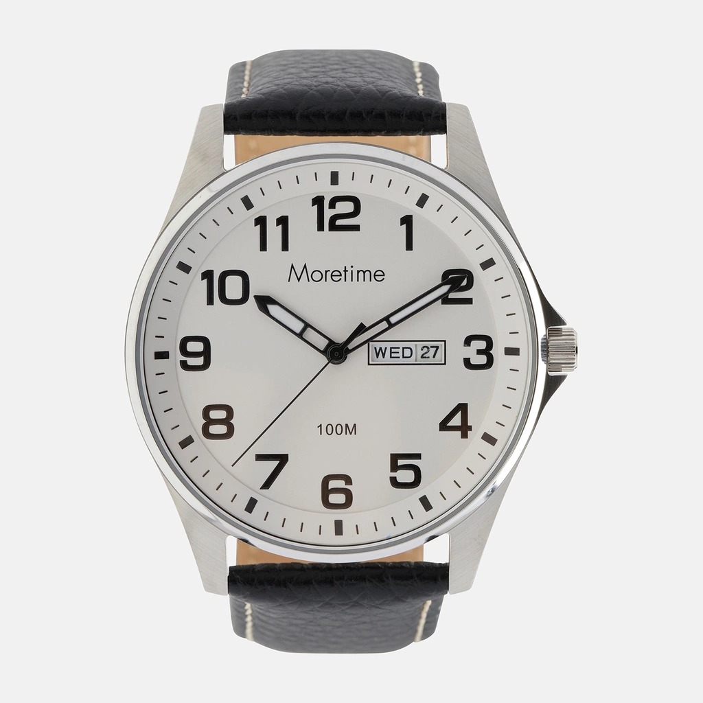 Moretime herrklocka - silver/svart, 42 mm