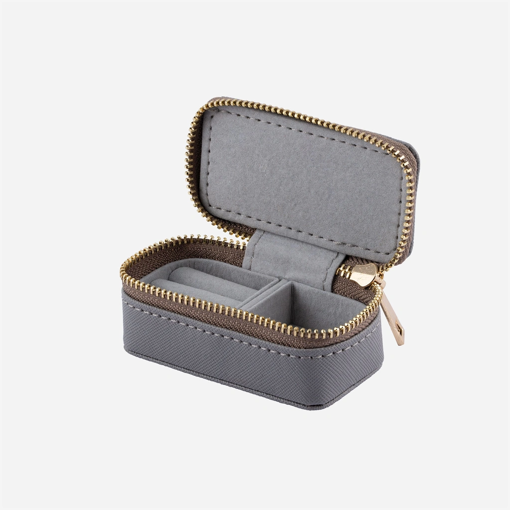 Grått resesmyckeskrin - mini