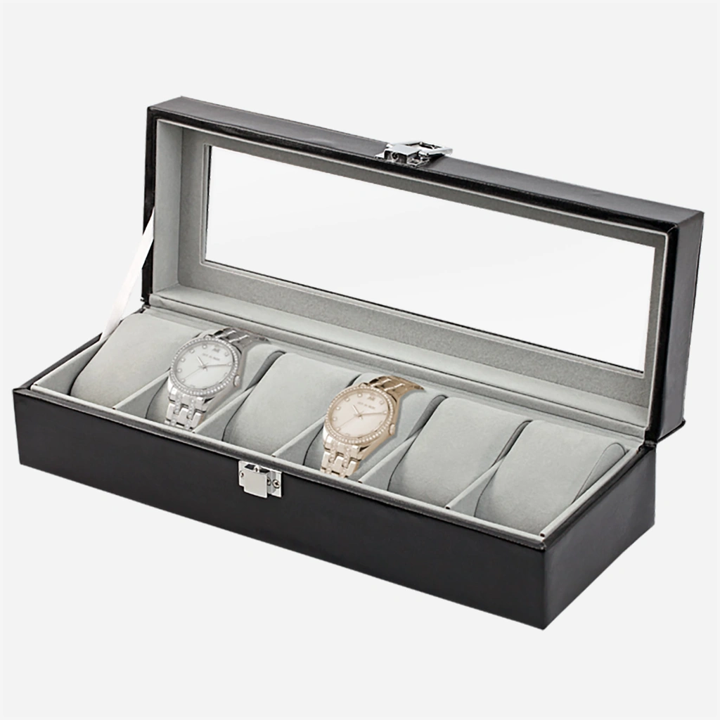 Svart klocklåda för 6 klockor