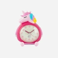 Väckarklocka - rosa enhörning, 14x17 cm