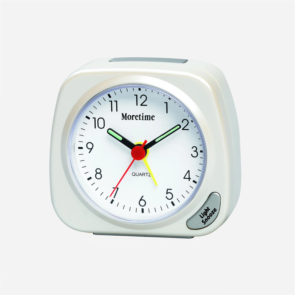 Väckarklocka - vit, 7x6,5 cm