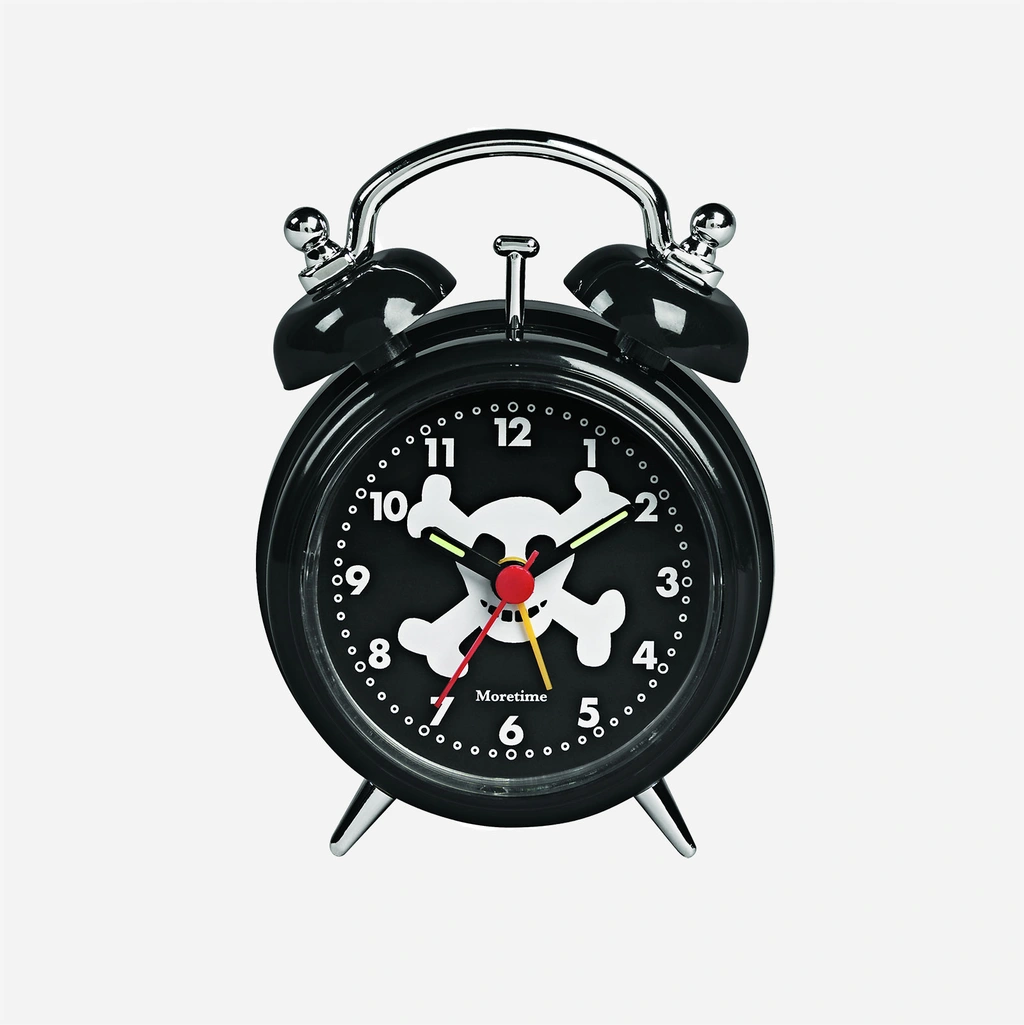 Väckarklocka för barn - döskalle, 7,5 cm