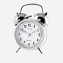 Väckarklocka - rund vit
