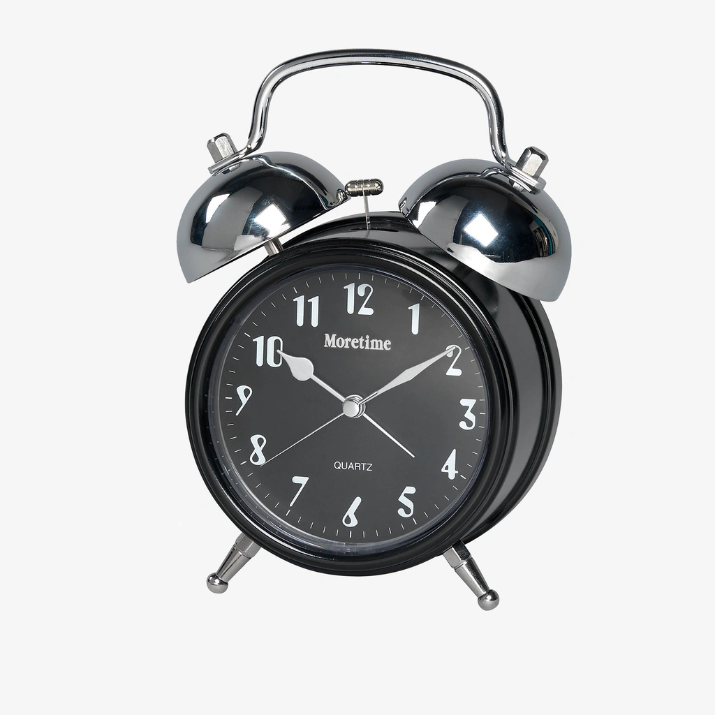 Väckarklocka - rund svart